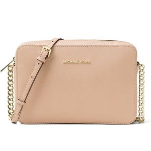 MICHAEL KORS Large Jet Saffiano Leather Crossbody
